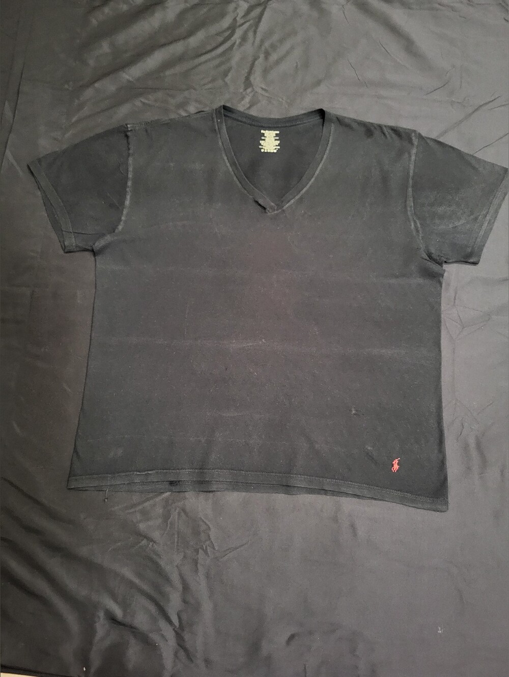 Ralph Lauren Polo Black V-Nect T-Shirt Men Size XL